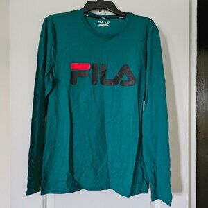 Fila Men's Logo Front Long Sleeve Tshirt Lightweight